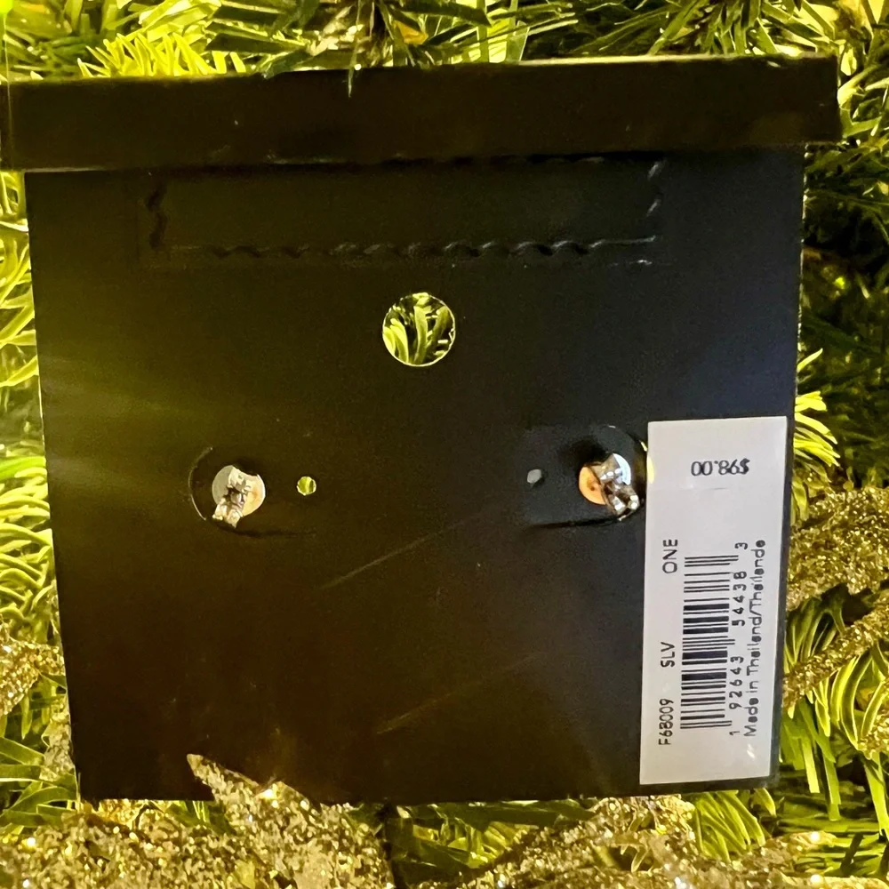 Coach Open Circle Halo Stud Earrings with bag NWT - Picture 2 of 3